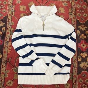 J Crew 1/4 zip wide collar sweater, size XS.